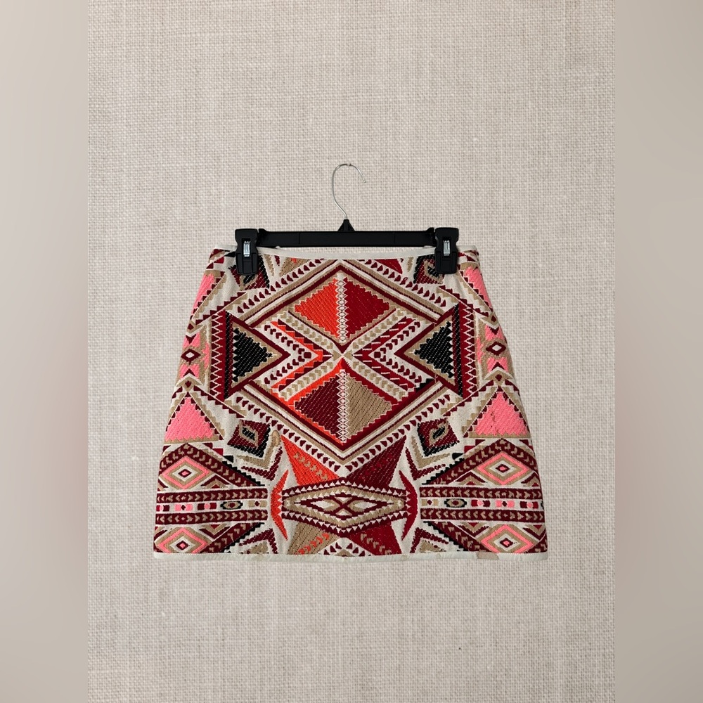 Topshop Multicolor Geometric Mini Skirt